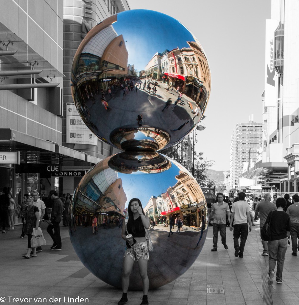 Often referred to as Don Dunstan's Balls, they come and go from time to time from the Rundle Mall in Adelaide.