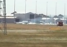 Plane crashes on landing at Adelaide Airport, South Australia